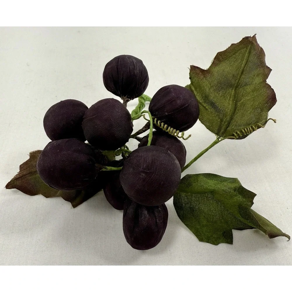 Vintage Fabric Fruit Set Bananas Grapes Orange Decor Kitchen‎ Display Photo Prop